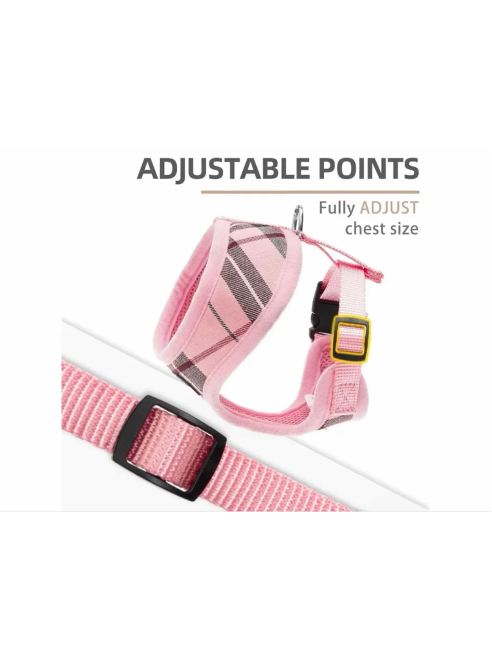 NEW PUPTECK Soft Mesh Dog Harness Leash Set Pet Puppy Cat Comfort Padded Vest L